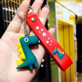 Dark Green Dinosaur Keychain