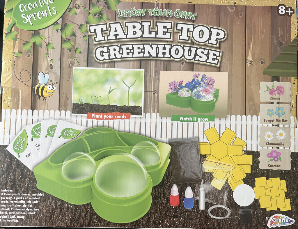 Creative Sprouts Grow Your Own Table Top Greenhouse Kit