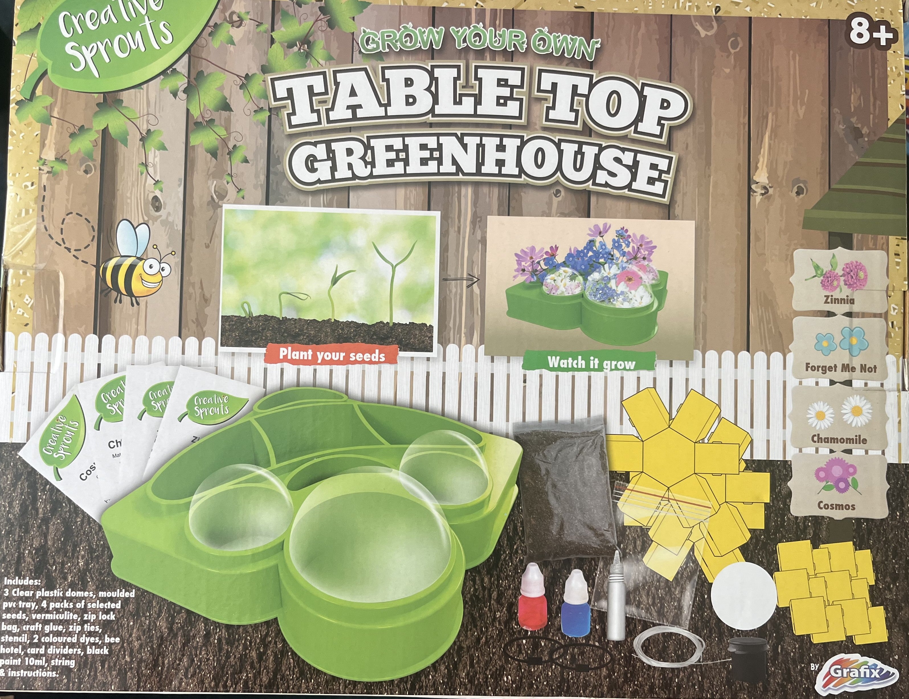 Creative Sprouts Grow Your Own Table Top Greenhouse Kit