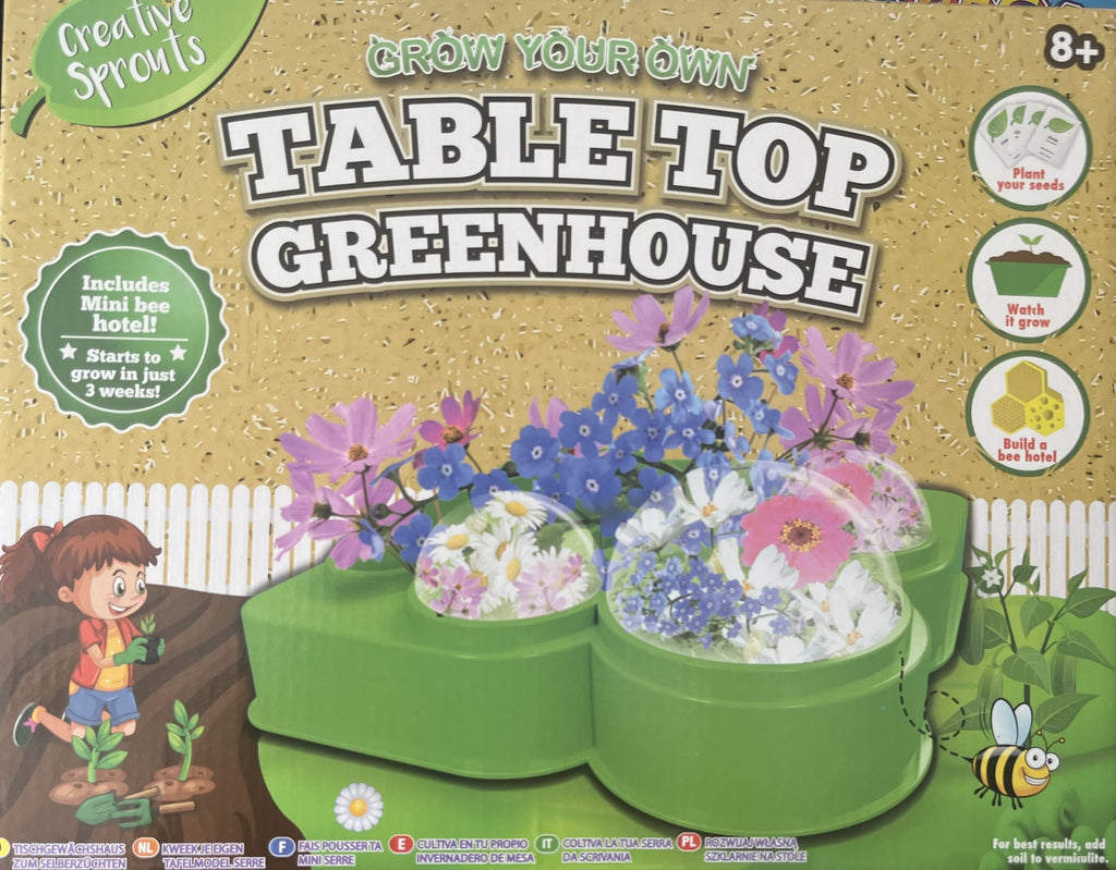 Creative Sprouts Grow Your Own Table Top Greenhouse Kit