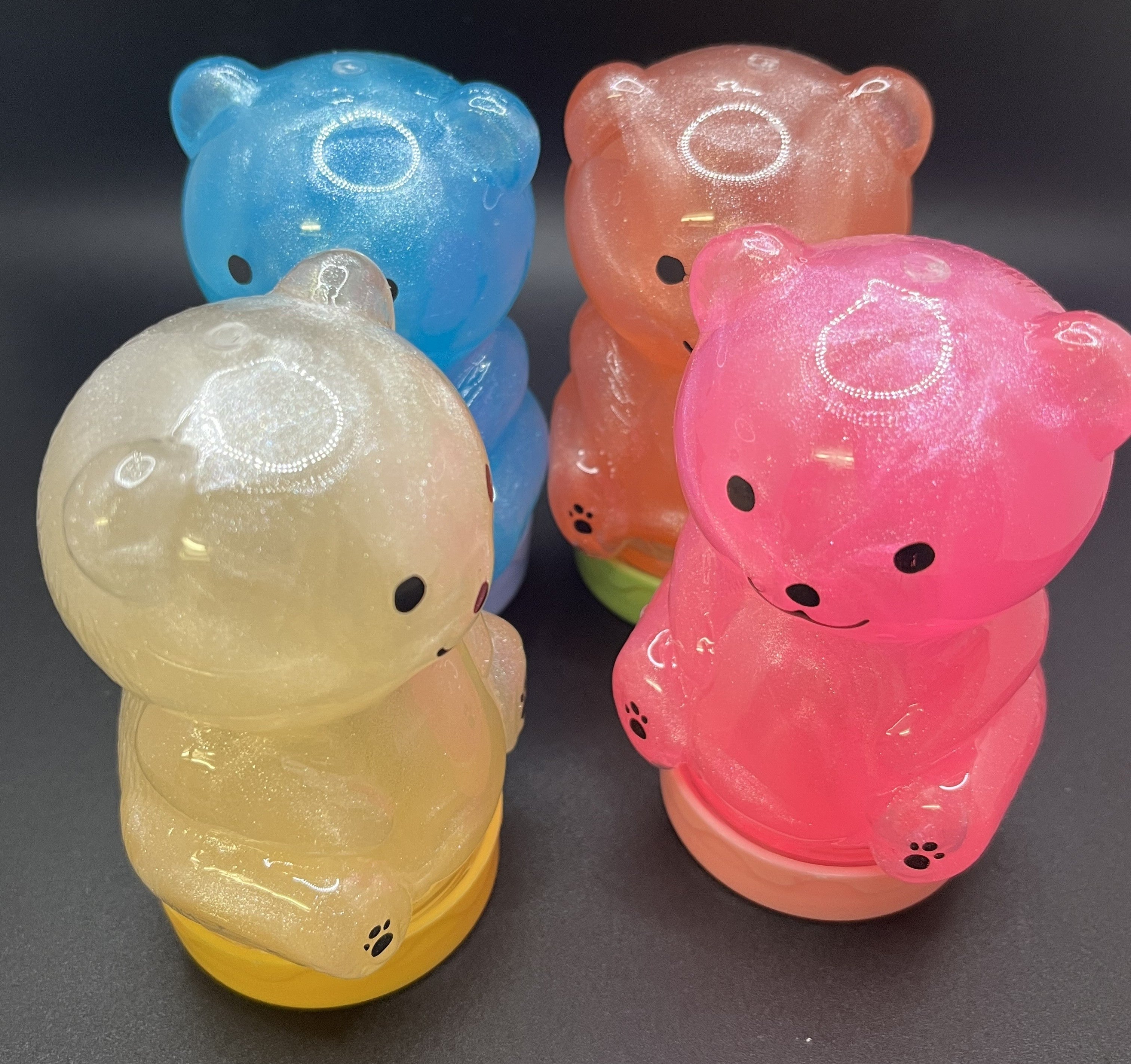 Teddy Bear Glitter Slime Bottles