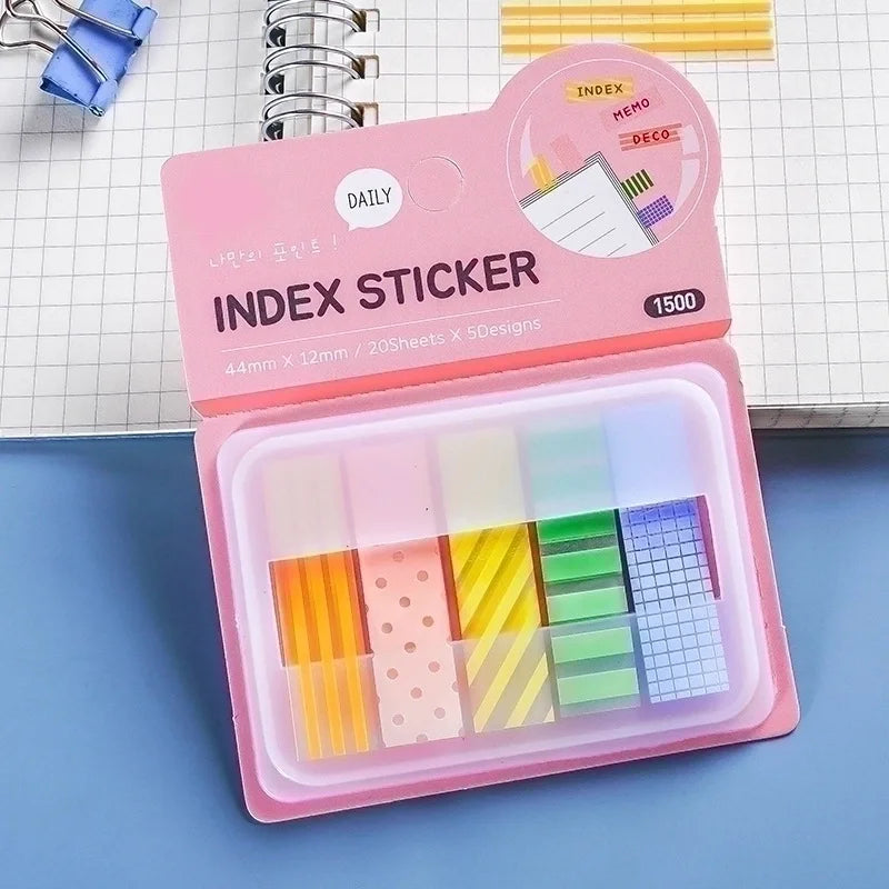 Patterned Index Stickers