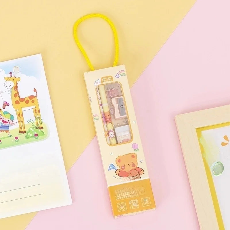 Yellow Bear Boxed Stationery Combination